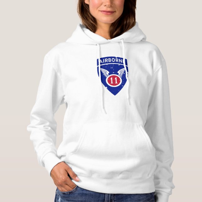 im Flugzeug Abteilung "Arktische Engel" Grunge Hoodie (Vorderseite)