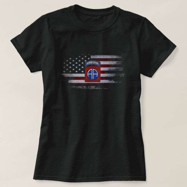 im Flugzeug Abteilung Shirt der 82. Armee Männer F (Design vorne)