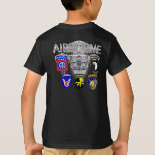 Im Flugzeug Armeeabteilungen Vergangenheit und Geg T-Shirt