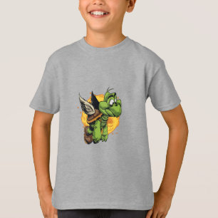 Im Flugzeug Cartoon Turtle T-Shirt