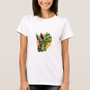 Im Flugzeug Cartoon Turtle T-Shirt