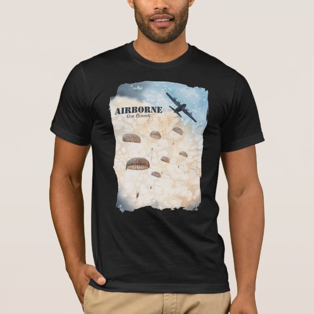 Im Flugzeug die feinsten Fallschirmjäger springen  T-Shirt (Vorderseite)