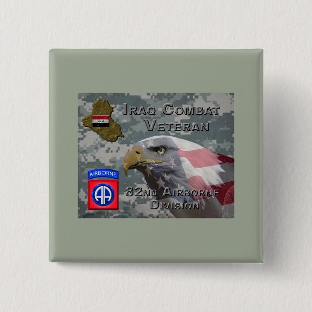 im Flugzeug Div Irak-Kampfveteran Button (Vorderseite)
