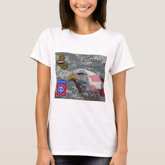 im Flugzeug Div Irak-Kampfveteran T-Shirt (Vorderseite)