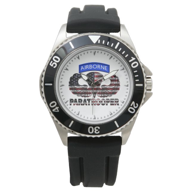 Im Flugzeug Fallschirmjäger Armbanduhr (Vorderseite)