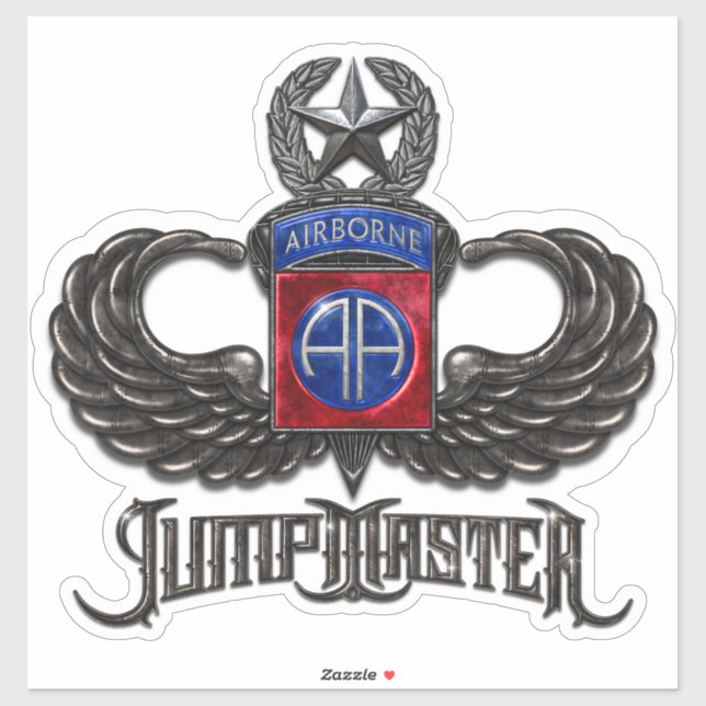 im Flugzeug Jumpmaster Maßgeschneiderter Vinyl Sti Aufkleber (Blatt)
