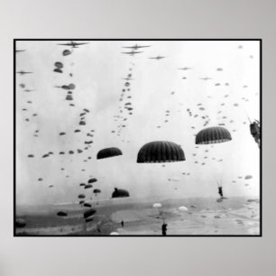 Im Flugzeug Mission während des WW2-Zeichens Poster