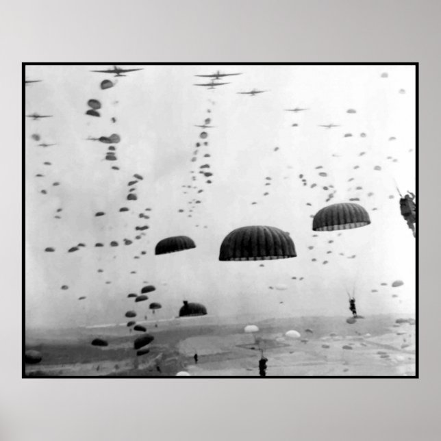 Im Flugzeug Mission während des WW2-Zeichens Poster (Vorne)