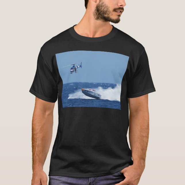 Im Flugzeug Motorboot und Hubschrauber T-Shirt (Vorderseite)