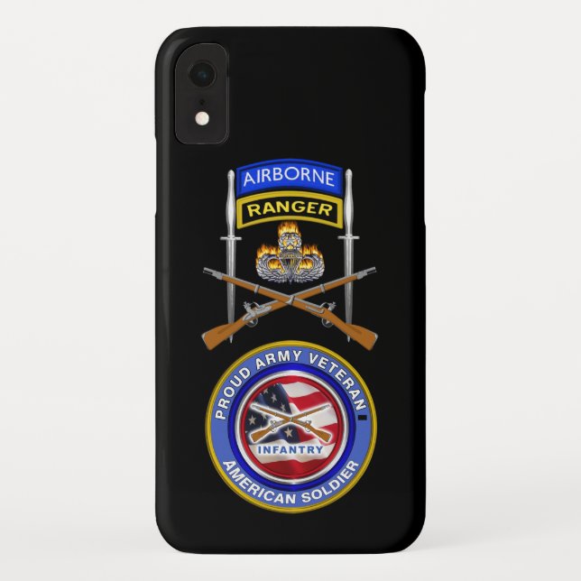 Im Flugzeug Ranger Infanterie der Proud Army Veter Case-Mate iPhone Hülle (Rückseite)