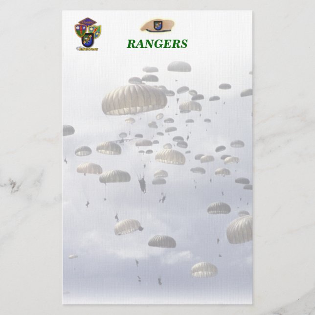 Im Flugzeug Rangers Armee Sohn von Ehefrau Mama St Briefpapier (Vorderseite)