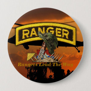 Im Flugzeug Rangers Veterans Vets LRRP Button