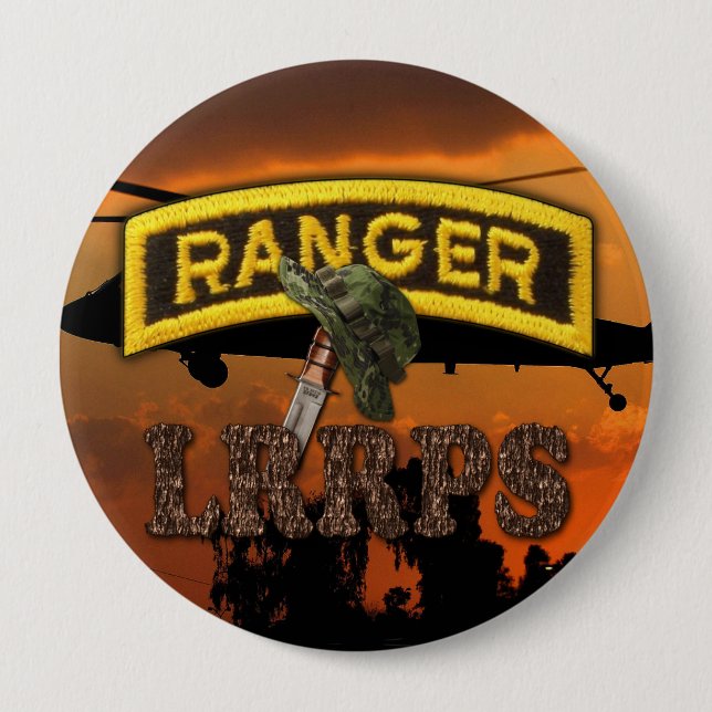 Im Flugzeug Rangers Veterans Vets LRRP Button (Vorderseite)