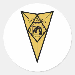 im Flugzeug RECONDO-Insignien Runder Aufkleber