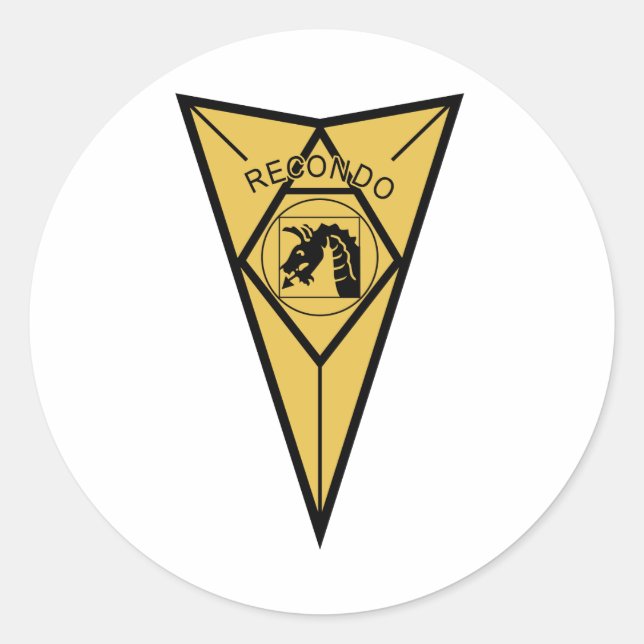 im Flugzeug RECONDO-Insignien Runder Aufkleber (Vorderseite)