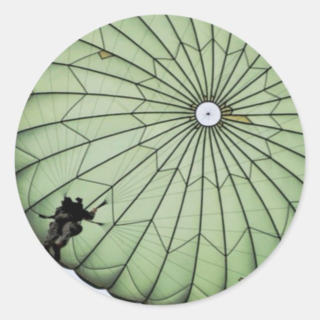 Im Flugzeug Runder Aufkleber (Vorderseite)