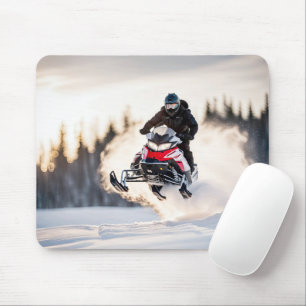 Im Flugzeug Snowmobiler Mousepad