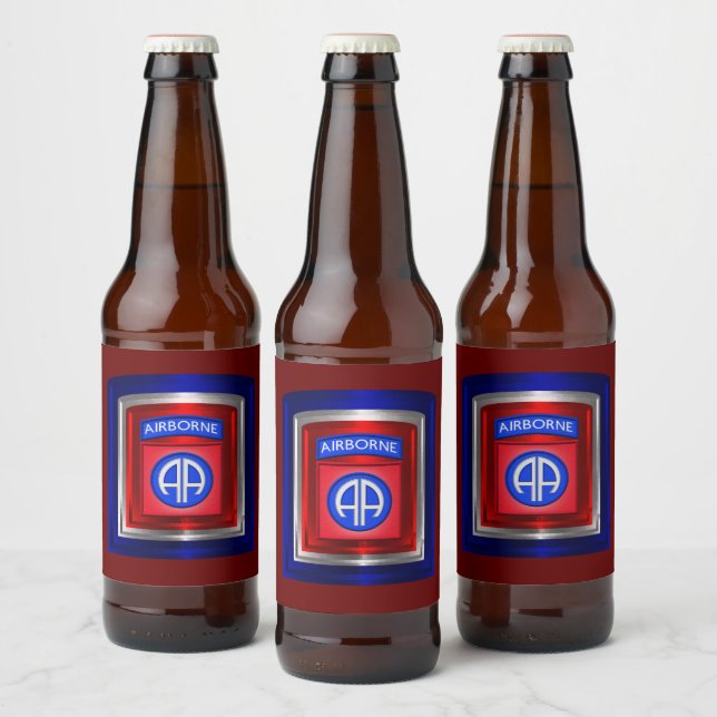 im Flugzeug Unternehmensbereich Proud Veteran Bierflaschenetikett (Flaschen)