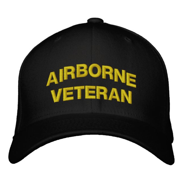 IM FLUGZEUG VETERAN BESTICKTE BASEBALLKAPPE (Vorderseite)