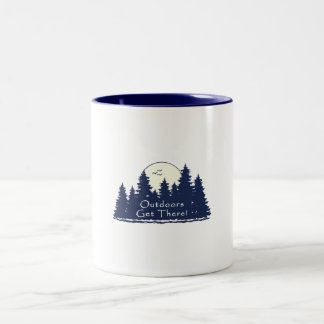 Im Freien kommt Blau Zweifarbige Tasse