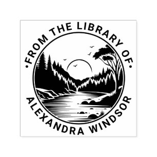 Im Freien: Name der Sun Library des River Stream T Permastempel