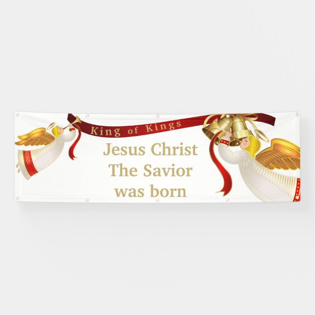 Im Freien Weihnachtsbanner - König der Könige Banner (Horizontal)