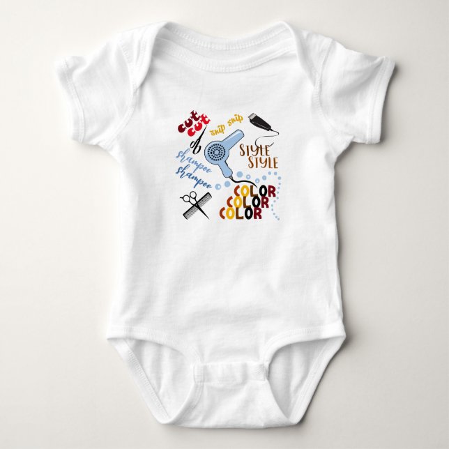 Im Friseursalon Baby Strampler (Vorderseite)