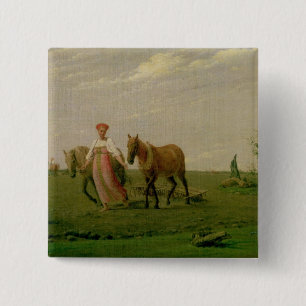 Im Frühjahr pflügen, 1820s Button
