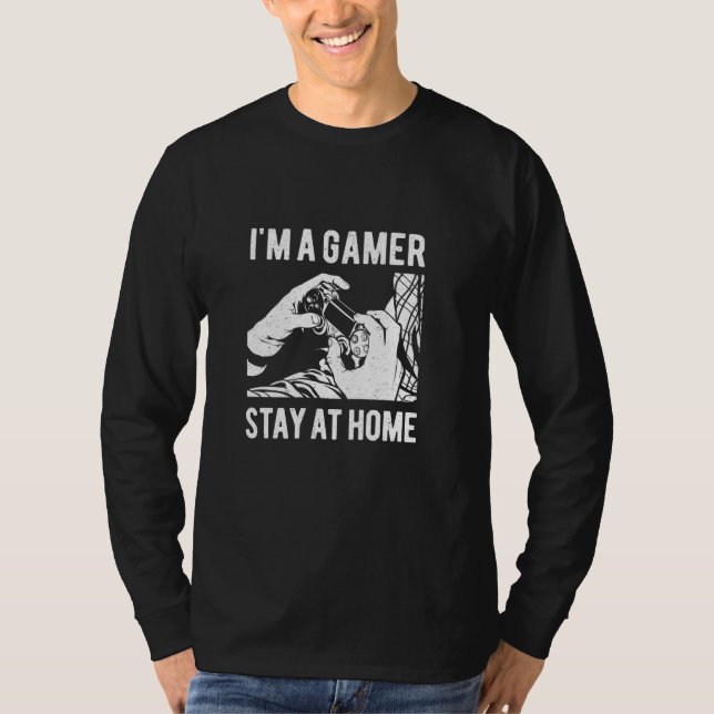 Im Gamer Bleibe auf Zuhause - Game Controller Joys T-Shirt (Vorderseite)