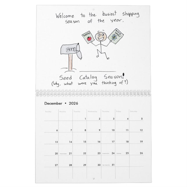 Im Garten arbeitenCartoonkalender Kalender (Dez 2026)