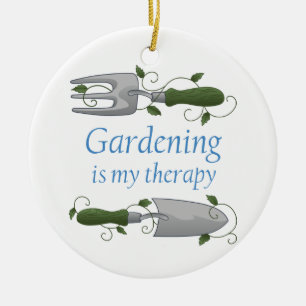 Im Garten arbeitentherapie Keramik Ornament