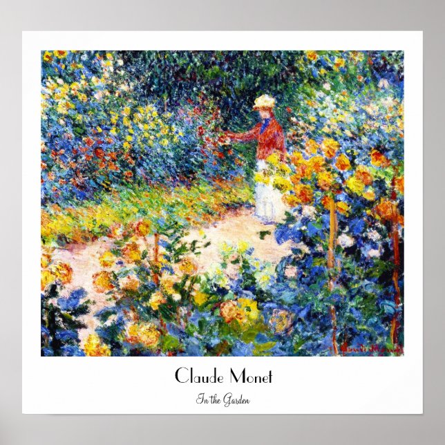 Im Garten Claude Monet Malerin Poster (Vorne)