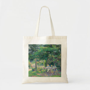 Im Garten sitzende Kinder Camille Pissarro Tragetasche