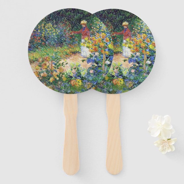 Im Garten von Claude Monet Fächer (Vorne und Hinten)