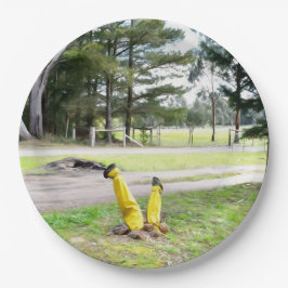 Im Garten wieder verloren Pappteller