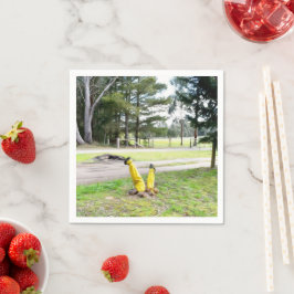 Im Garten wieder verloren Serviette