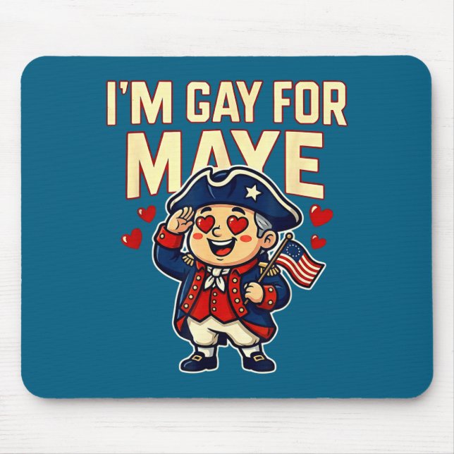 I'm Gay For Maye Funny Hearts  Mousepad (Vorne)