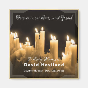 Im Gedächtnis des Candles Magnet mit Text - HAMbyW