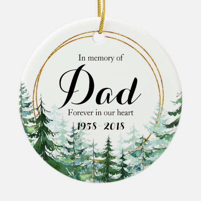 Im Gedenken an den Vater Weihnachtsgeschenke Keramik Ornament (Vorne)