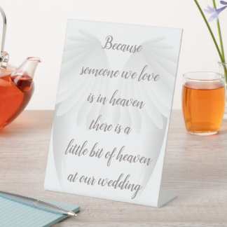 Im Gedenken an die Hochzeitsempfehlung Sockelschild