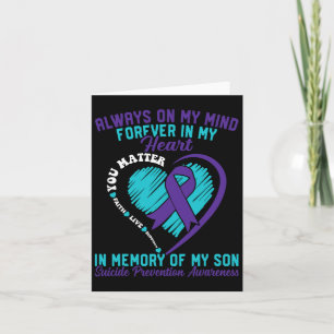 Im Gedenken an mein liebes Kind ist die Suizidpräv Karte