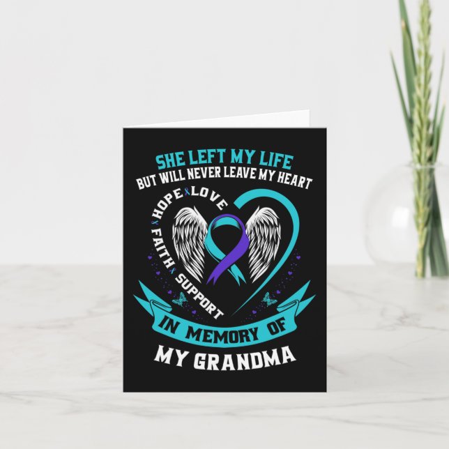 Im Gedenken an meine Oma-Gedenkstätte für Selbstmo Karte (Vorderseite)