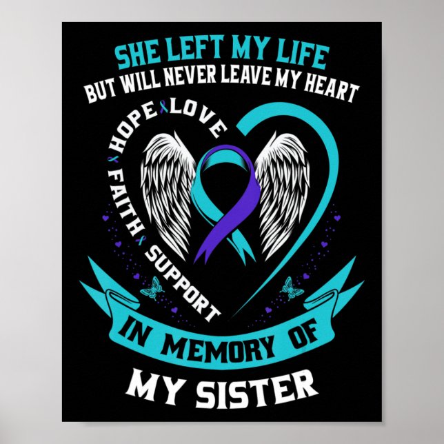 Im Gedenken an meine Schwester-Gedenkstätte zur Se Poster (Vorne)
