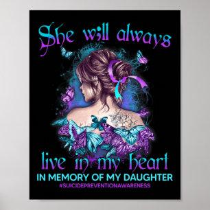 Im Gedenken an meine Tochter Suizidprävention ware Poster