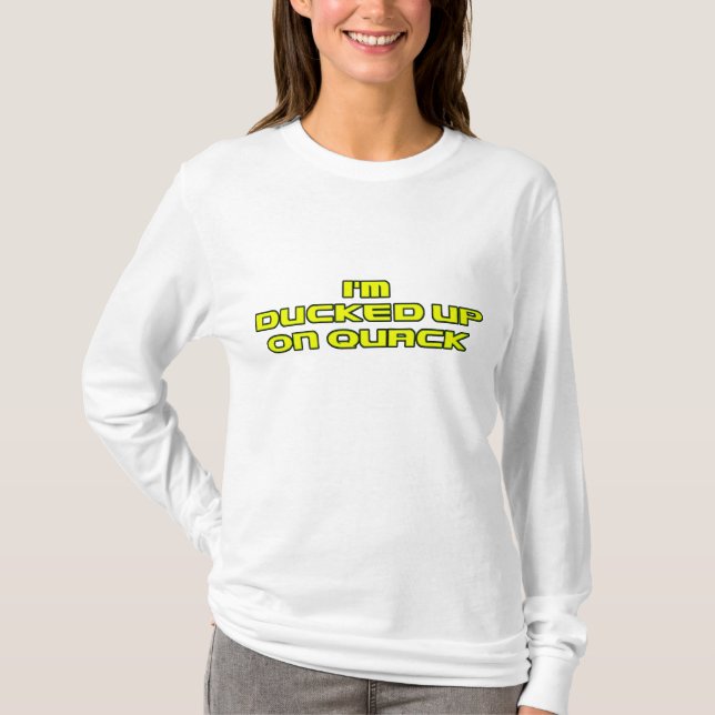 im geduckt oben auf Quaken T-Shirt (Vorderseite)