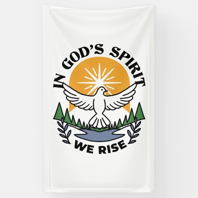 Im Geist Gottes erwachen wir - Glaube und Freiheit Banner (Vertikal)