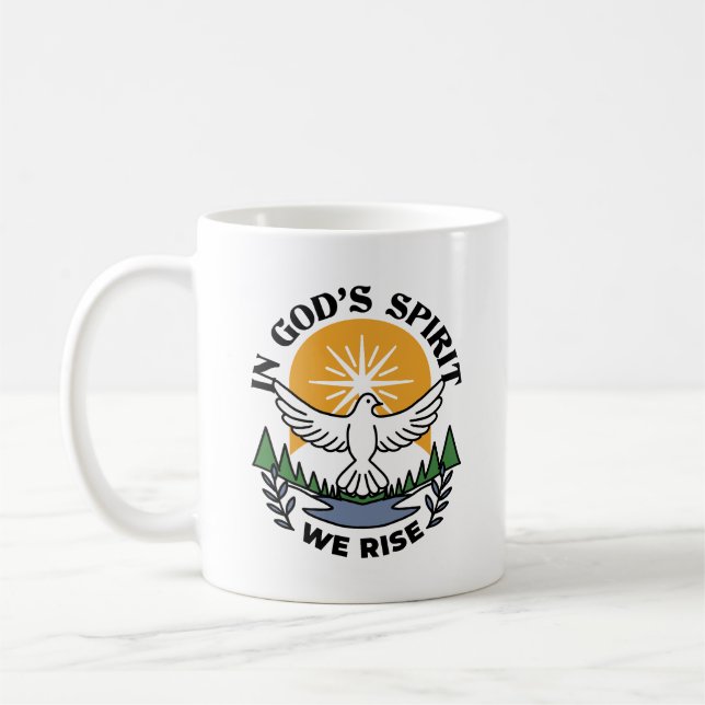 Im Geist Gottes erwachen wir - Glaube und Freiheit Kaffeetasse (Links)