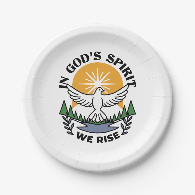 Im Geist Gottes erwachen wir - Glaube und Freiheit Pappteller (Vorderseite)