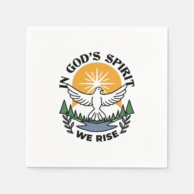 Im Geist Gottes erwachen wir - Glaube und Freiheit Serviette (Vorderseite)
