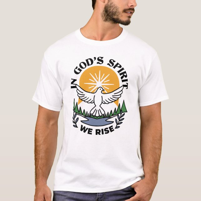 Im Geist Gottes erwachen wir - Glaube und Freiheit T-Shirt (Vorderseite)